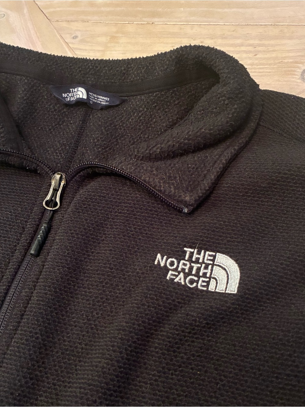 The North Face Black Fleece Jacket with Logo Tag